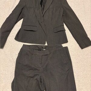 Ann Taylor Textured Black Blazer and Pants